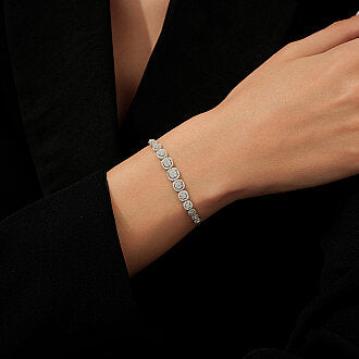 Gold Multi Stone Tennis Bracelet