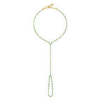 Gold Green Enamel Shahmeran Bracelet