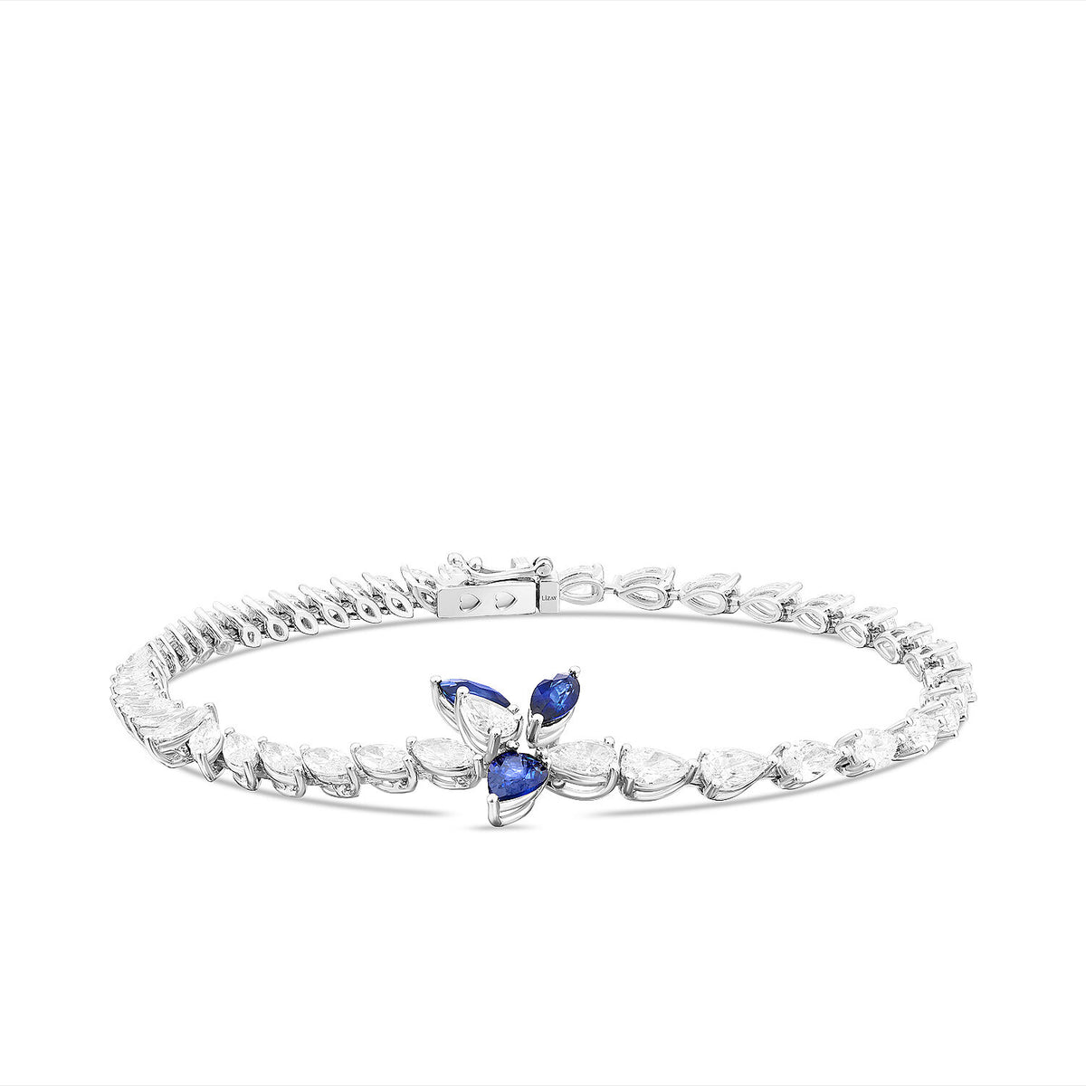 6,80 Carat Diamond Sapphire Bracelet