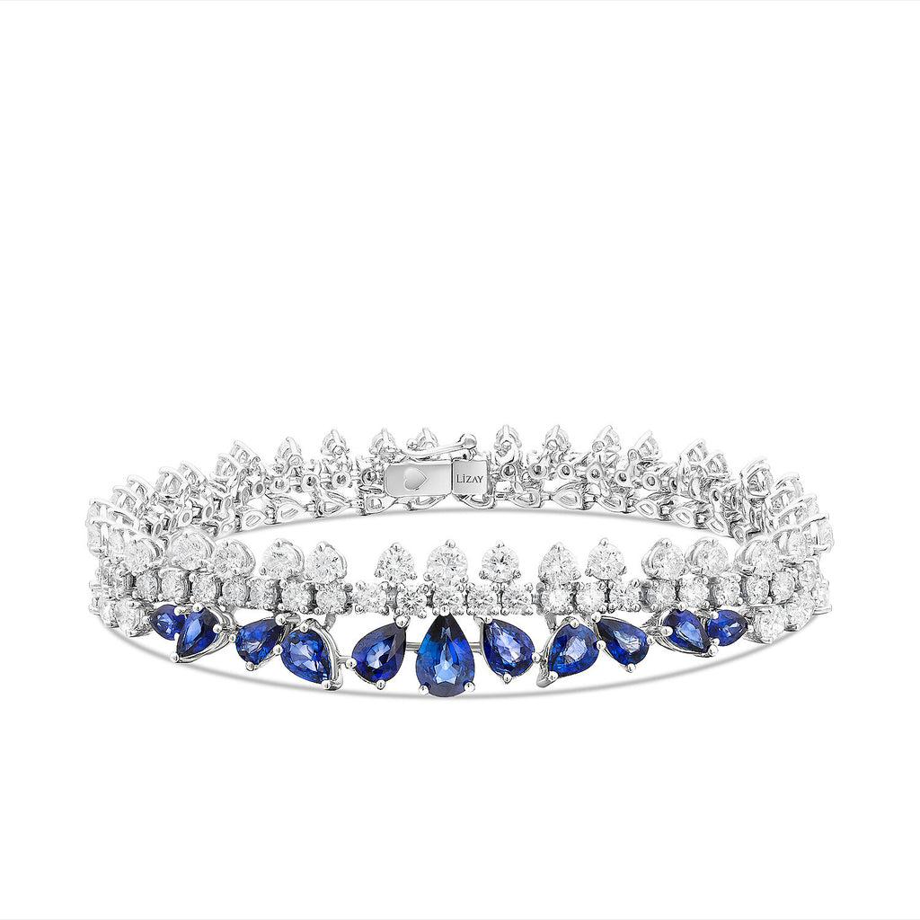 11,97 Carat Diamond Sapphire Bracelet