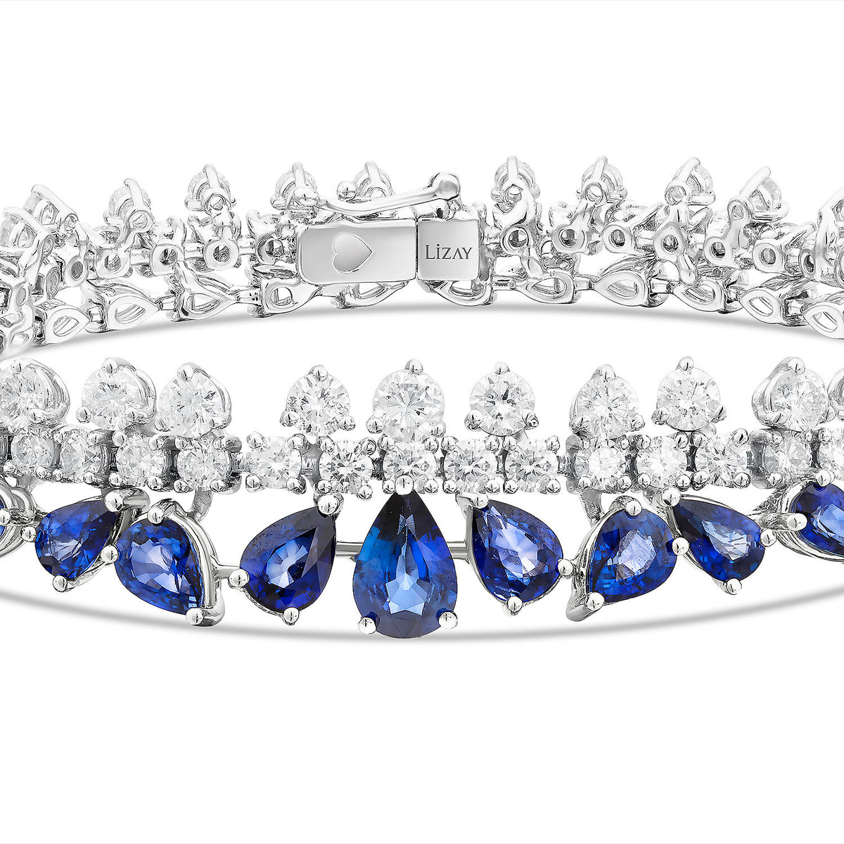 11,97 Carat Diamond Sapphire Bracelet