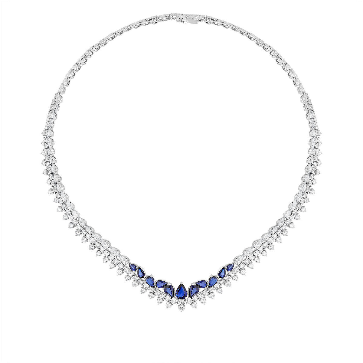 20,23 Carat Diamond Sapphire Neckband