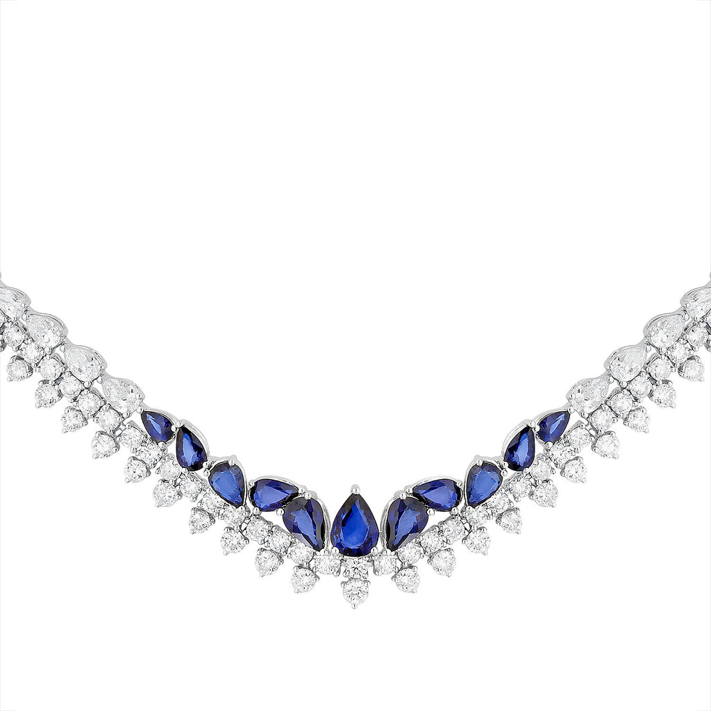 20,23 Carat Diamond Sapphire Neckband