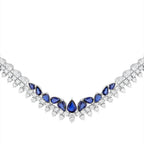 20,23 Carat Diamond Sapphire Neckband