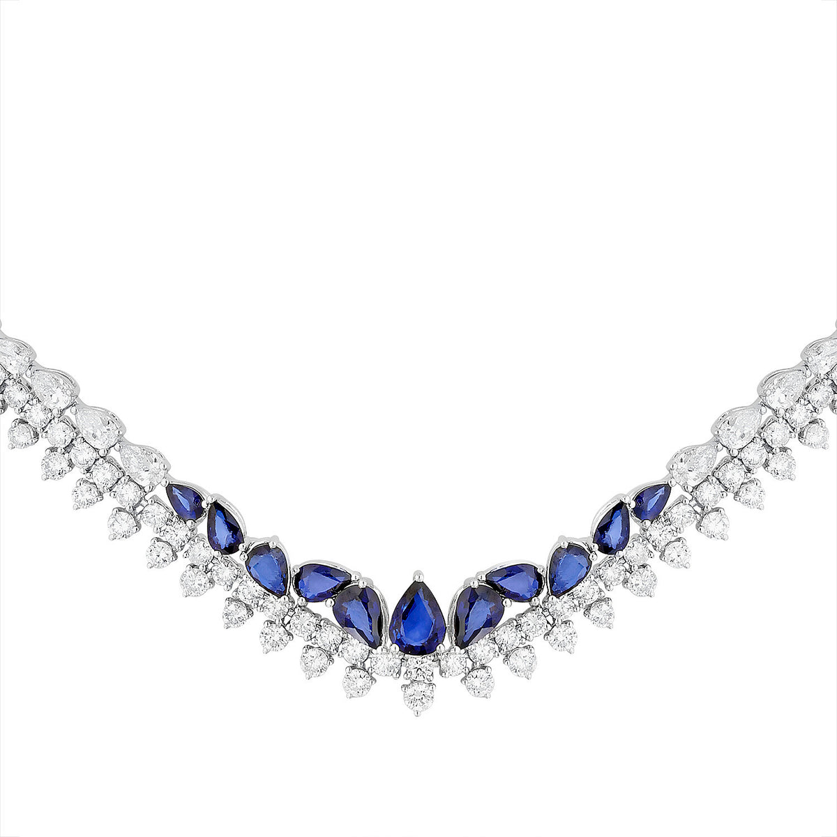 20,23 Carat Diamond Sapphire Neckband