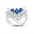 2,34 Carat Diamond Sapphire Ring