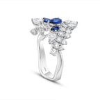 2,34 Carat Diamond Sapphire Ring