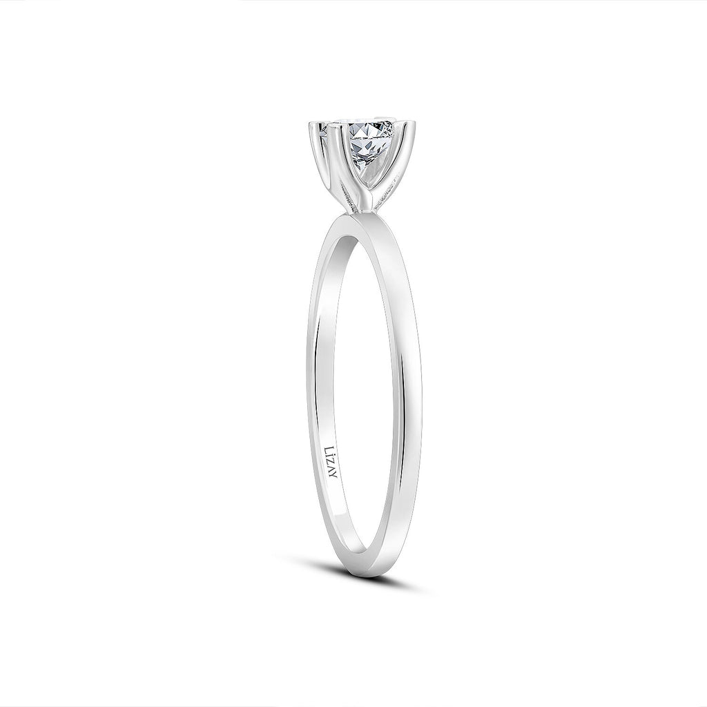 0,50 Carat Diamond Round Solitaire Engagement Ring