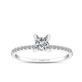 0,42 Carat Diamond Round Solitaire Engagement Ring