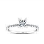 0,42 Carat Diamond Round Solitaire Engagement Ring