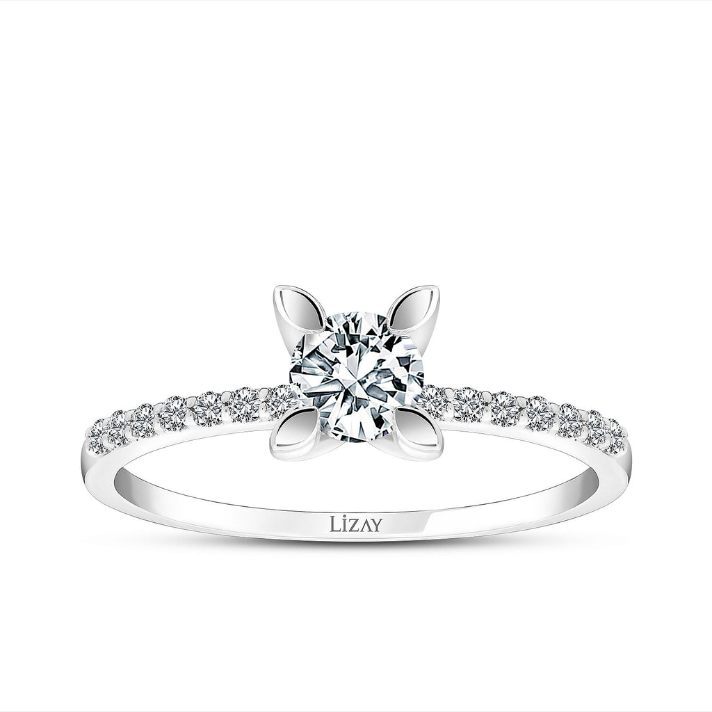 0,62 Carat Diamond Round Solitaire Engagement Ring