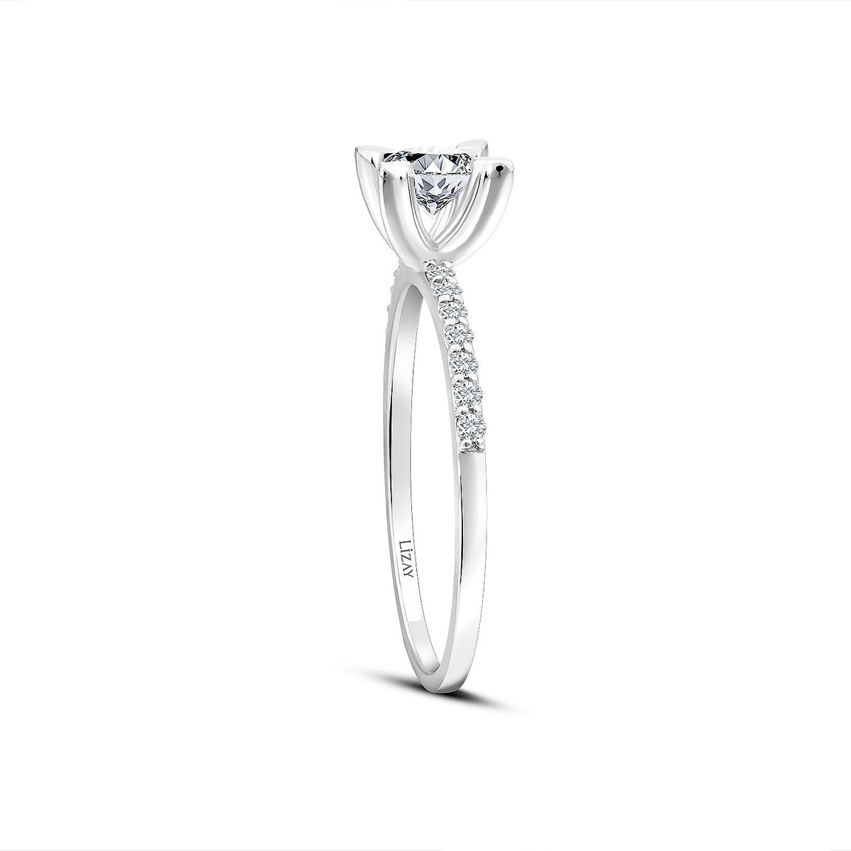 0,62 Carat Diamond Round Solitaire Engagement Ring