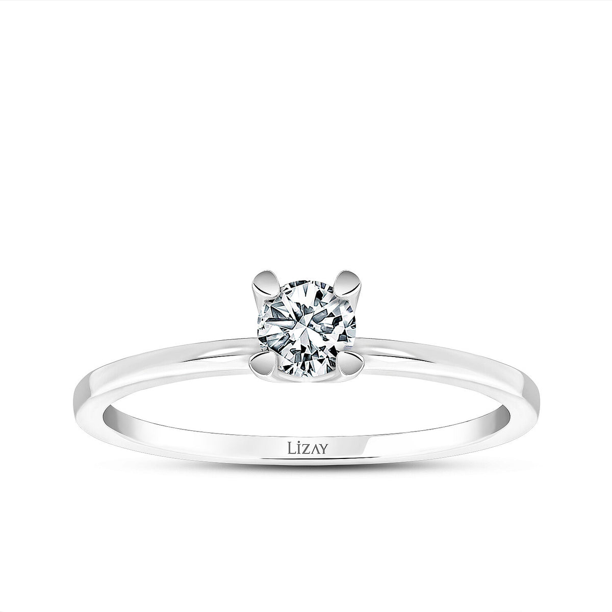 0,30 Carat Diamond Round Solitaire Engagement Ring