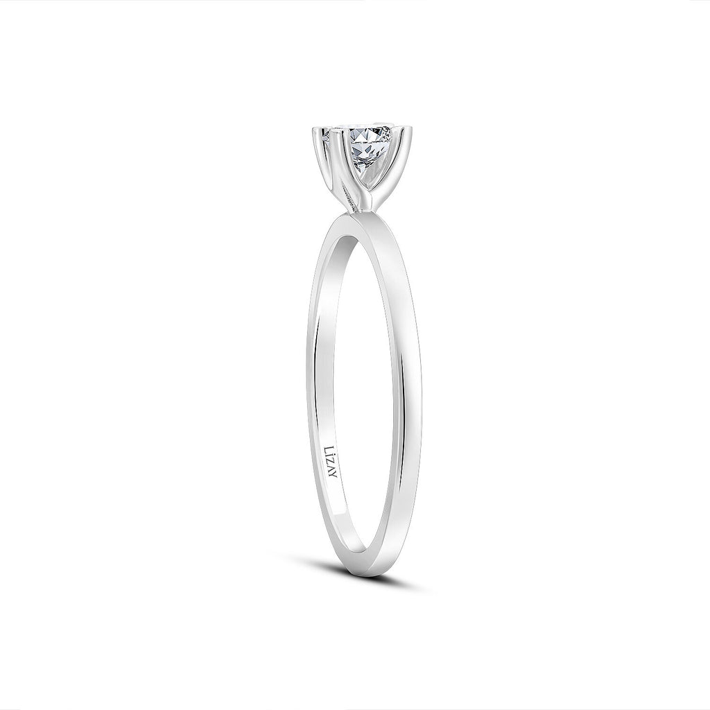 0,30 Carat Diamond Round Solitaire Engagement Ring
