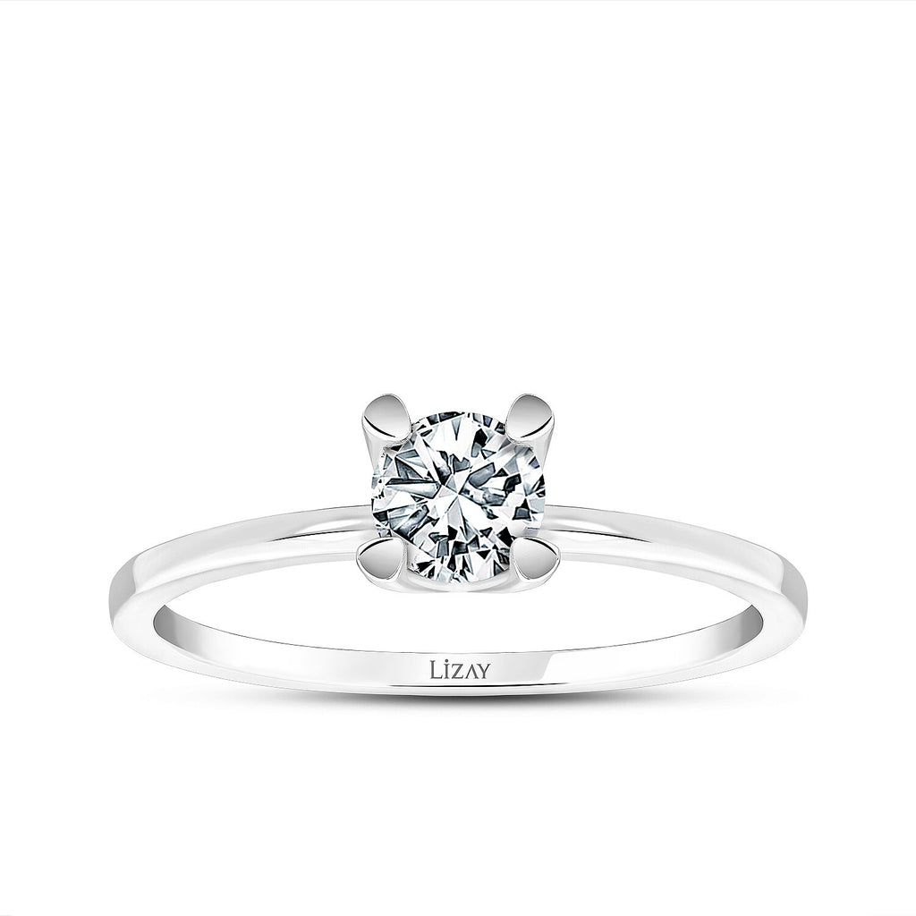 0,50 Carat Diamond Round Solitaire Engagement Ring