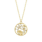 Gold Ocean Dream Shell Pendant Necklace