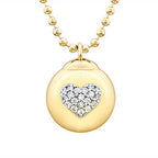 Gold Heart Charm Trendy Necklace