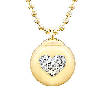 Gold Heart Charm Trendy Necklace