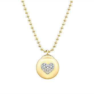 Gold Heart Charm Trendy Necklace