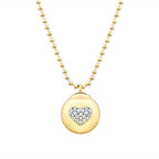 Gold Heart Charm Trendy Necklace