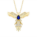 Gold Bird of Paradise Pendant Necklace