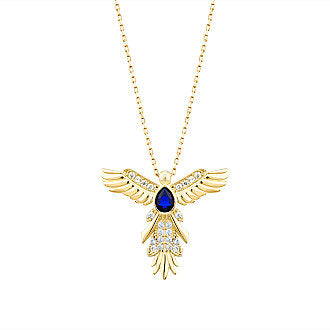 Gold Bird of Paradise Pendant Necklace