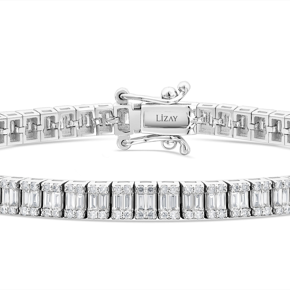 3,05 Carat Diamond Baguette Bracelet