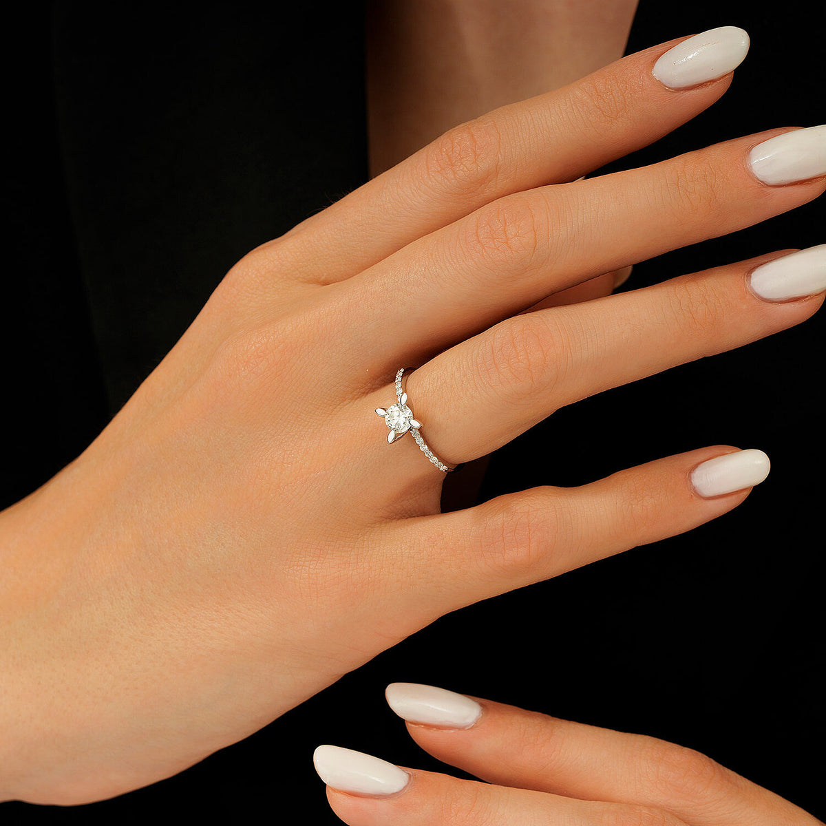 0,62 Carat Diamond Round Solitaire Engagement Ring