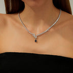 12,02 Carat Diamond Sapphire Neckband