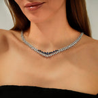 20,23 Carat Diamond Sapphire Neckband