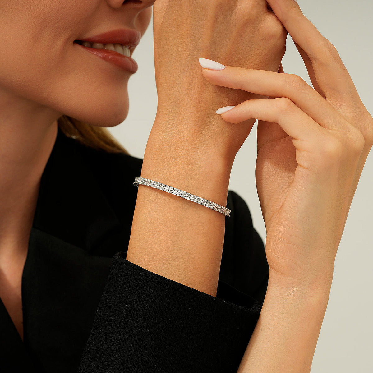3,05 Carat Diamond Baguette Bracelet