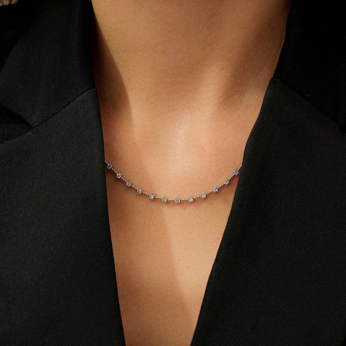 1,50 Carat Diamond Tennis Neckband