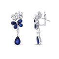 8,63 Carat Diamond Sapphire Earrings