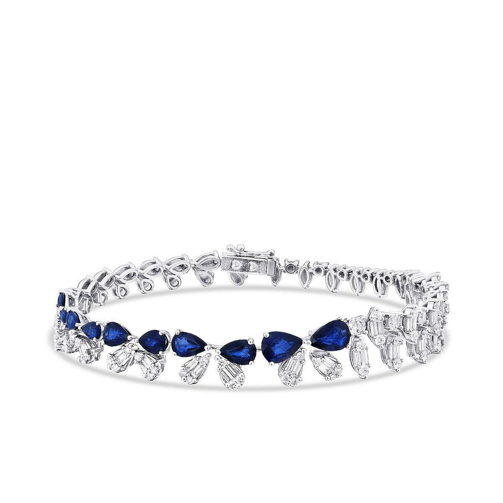 5,90 Carat Diamond Sapphire Bracelet