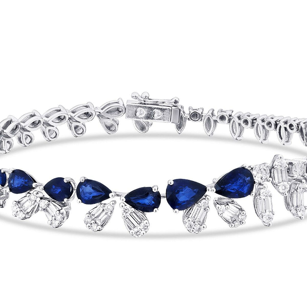 5,90 Carat Diamond Sapphire Bracelet