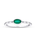 0,27 Carat Diamond Emerald Ring