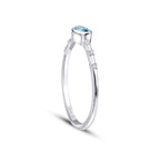 0,30 Carat Diamond Blue Topaz Ring