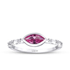 0,44 Carat Diamond Pink Sapphire Ring