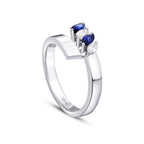 0,75 Carat Diamond Sapphire Ring