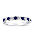0,59 Carat Diamond Sapphire Ring