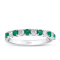 0,49 Carat Diamond Emerald Ring