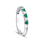 0,49 Carat Diamond Emerald Ring