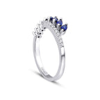 0,56 Carat Diamond Sapphire Ring