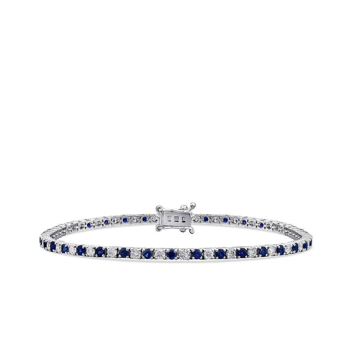 3,79 Carat Diamond Sapphire Bracelet