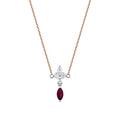 0,66 Carat Diamond Ruby Necklace