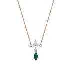 0,50 Carat Diamond Emerald Necklace