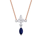 0,63 Carat Diamond Sapphire Necklace
