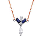 0,63 Carat Diamond Sapphire Necklace