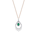 0,65 Carat Diamond Emerald Necklace