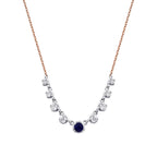 0,97 Carat Diamond Sapphire Necklace